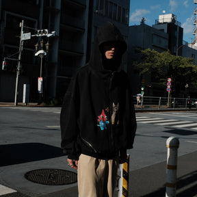 LUXENBURG / FRIAR HOODIE ZIP - GOOBAB COAL