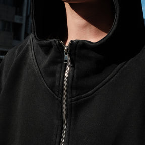 LUXENBURG / FRIAR HOODIE ZIP - GOOBAB COAL