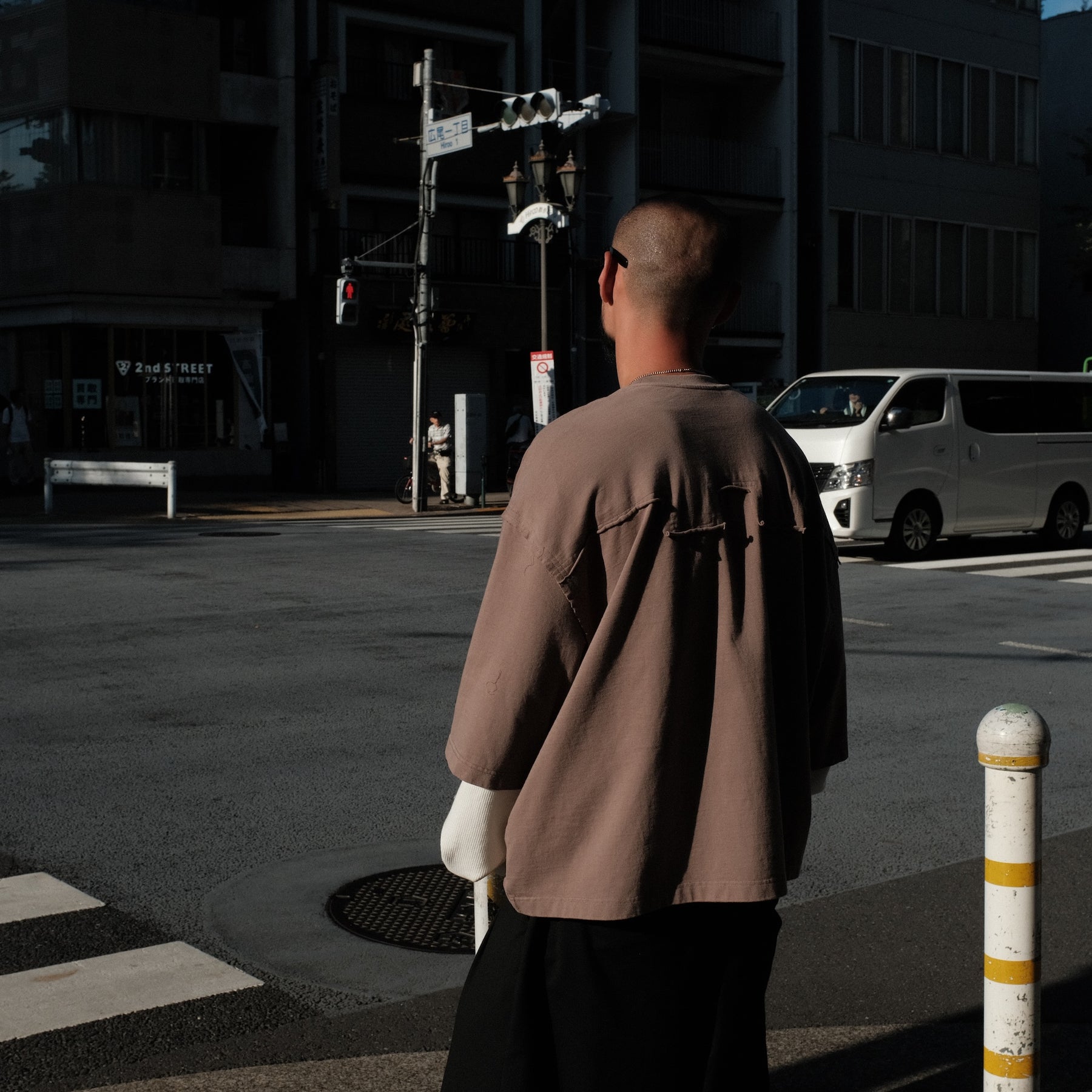 LUXENBURG / LS CASTLE TEE - LAYERED WAFFLE TAUPE
