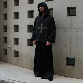 LUXENBURG / FRIAR HOODIE AGED BLACK