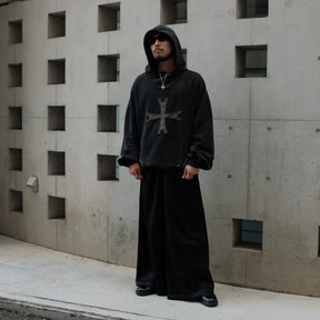 LUXENBURG / FRIAR HOODIE AGED BLACK