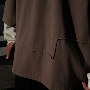 LUXENBURG / LS CASTLE TEE - LAYERED WAFFLE TAUPE