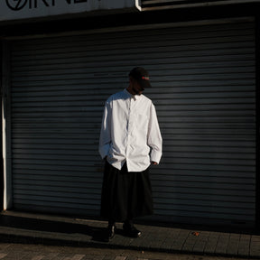 TENDER PERSON / STRIPE SUPIMA SHIRT WHITE