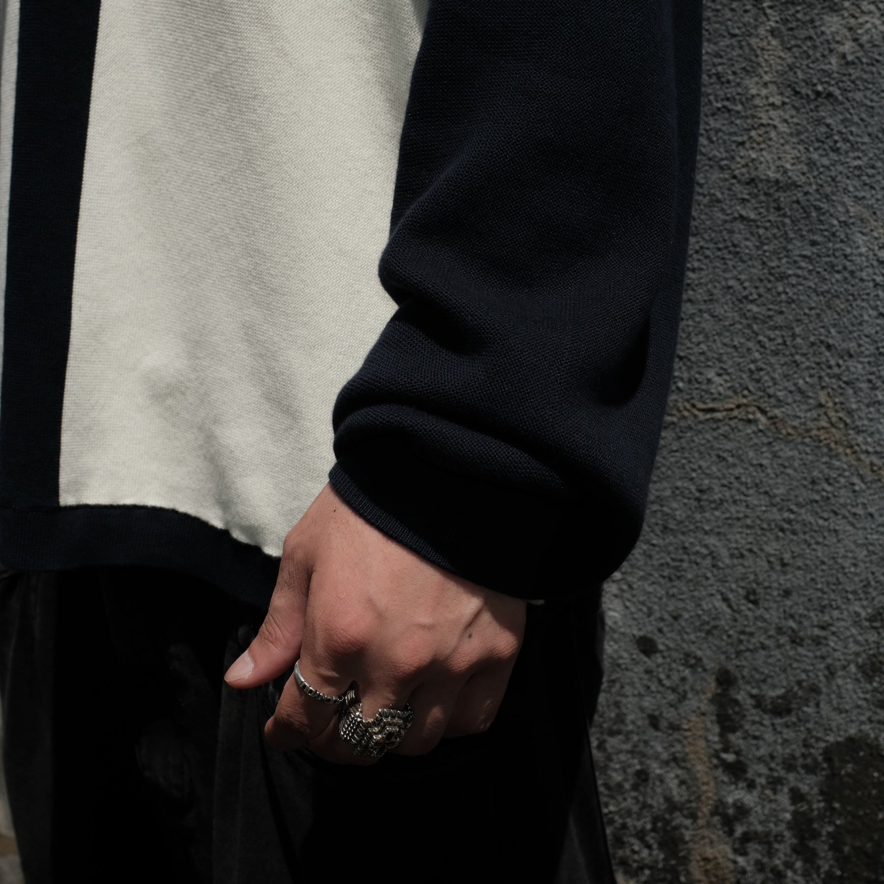 Grand Collection / KNIT QUARTER ZIP SWEATER