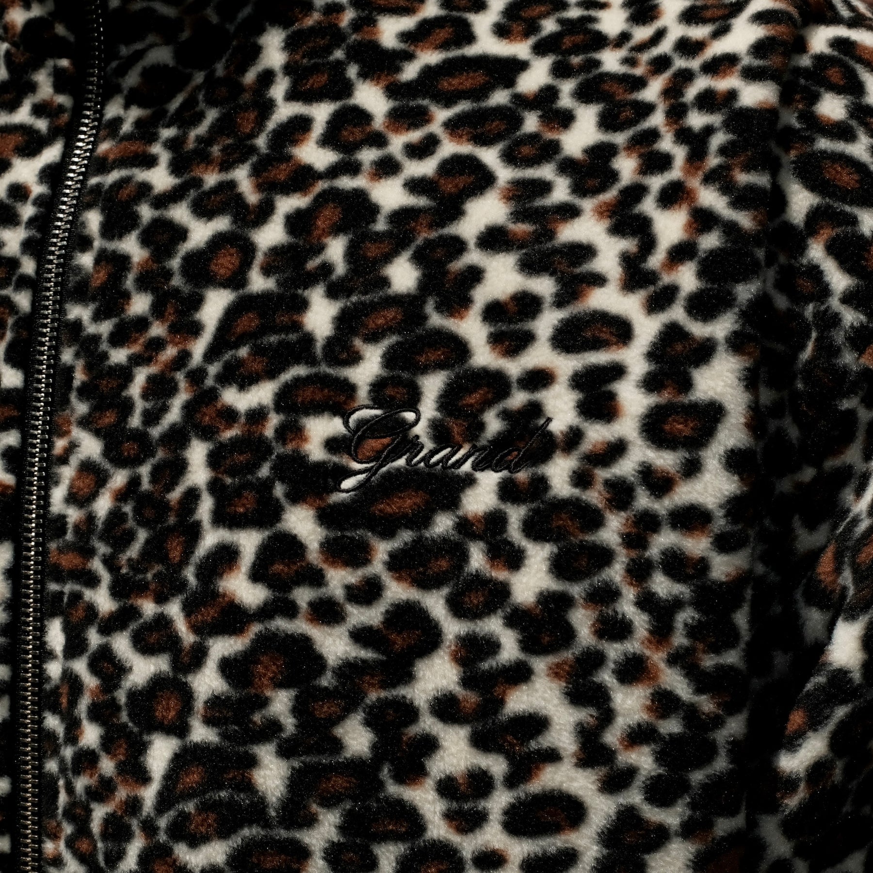 Grand Collection / REVERSIBLE FLEECE LEOPARD PRINT JACKET