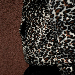 Grand Collection / REVERSIBLE FLEECE LEOPARD PRINT JACKET