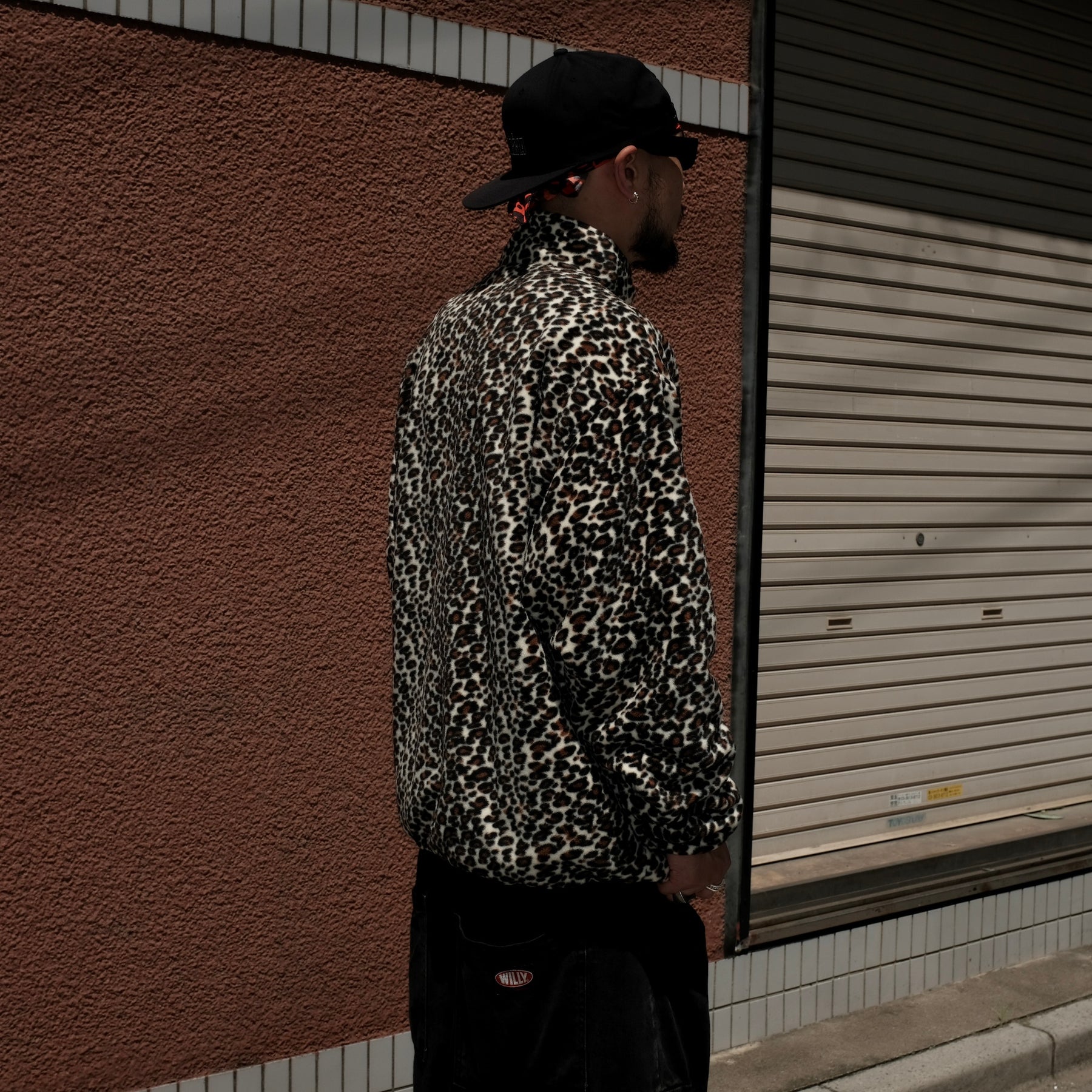 Grand Collection / REVERSIBLE FLEECE LEOPARD PRINT JACKET