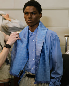 SOSHIOTSUKI / MANICA CAMICIA DRESS SHIRT SAXE