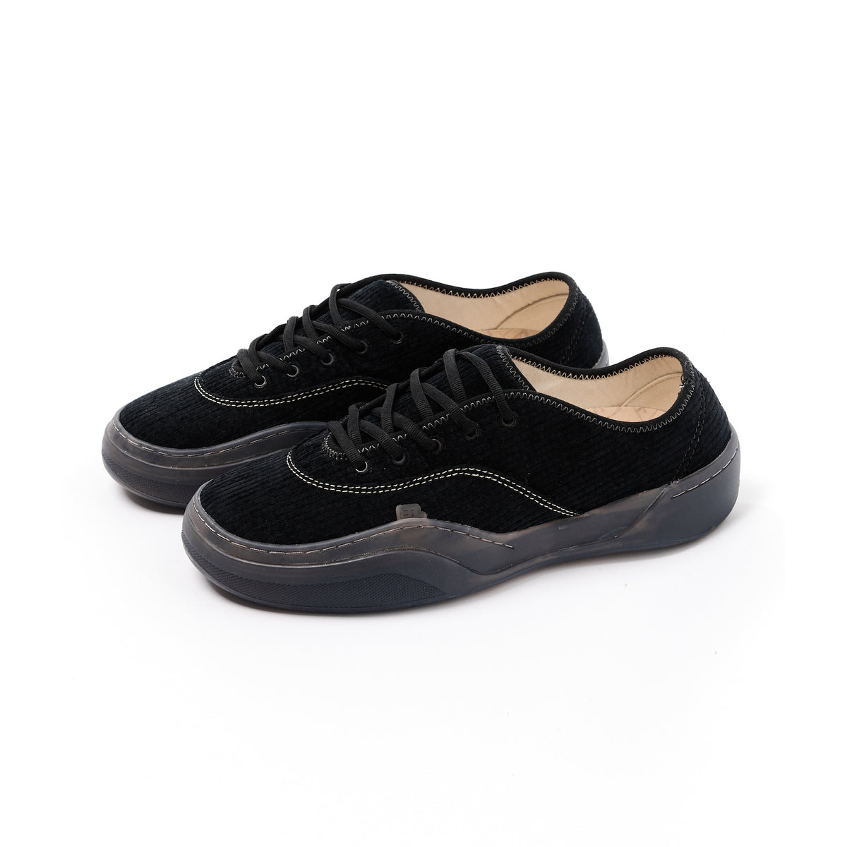 ERL スニーカー ERL / UNISEX CORDUROY COUPE SNEAKERS BLACK