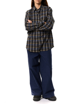 ERL / UNISEX GREY CHECK SHIRT WOVEN GREY CHECK