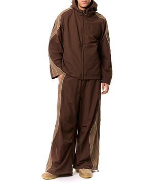 ERL / UNISEX UFO TRACK JACKET WOVEN BROWN 2