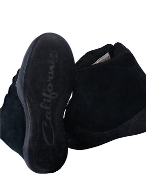 ERL / UNISEX SUEDE MID VAMP SNEAKERS BLACK