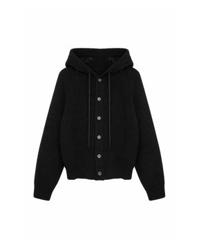 【Pre-Order】1313 SELAH / RAGLAN HOOD CARDIGAN BLACK