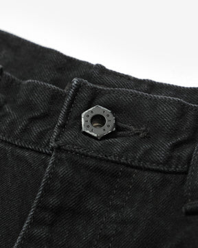 ROTOL / Triple Seams 6P Denim Shorts Damage BLACK