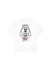 <span style="color: #f50b0b;">Last One</span> ARNOLD PARK STUDIOS / HIKER DOG LOGO SS T WHITE