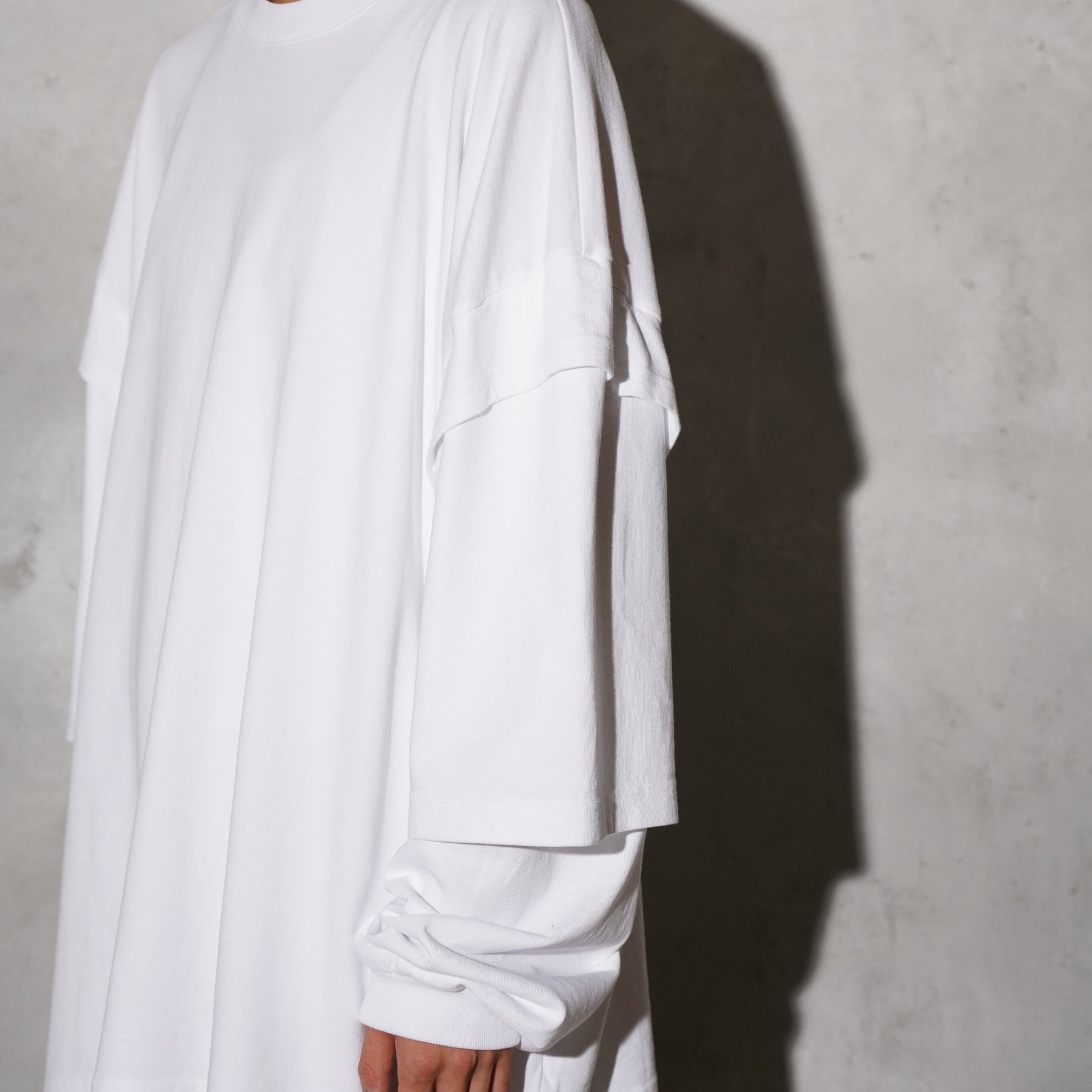 THE MAGUEY / LAYERD SLEEVE T WHITE