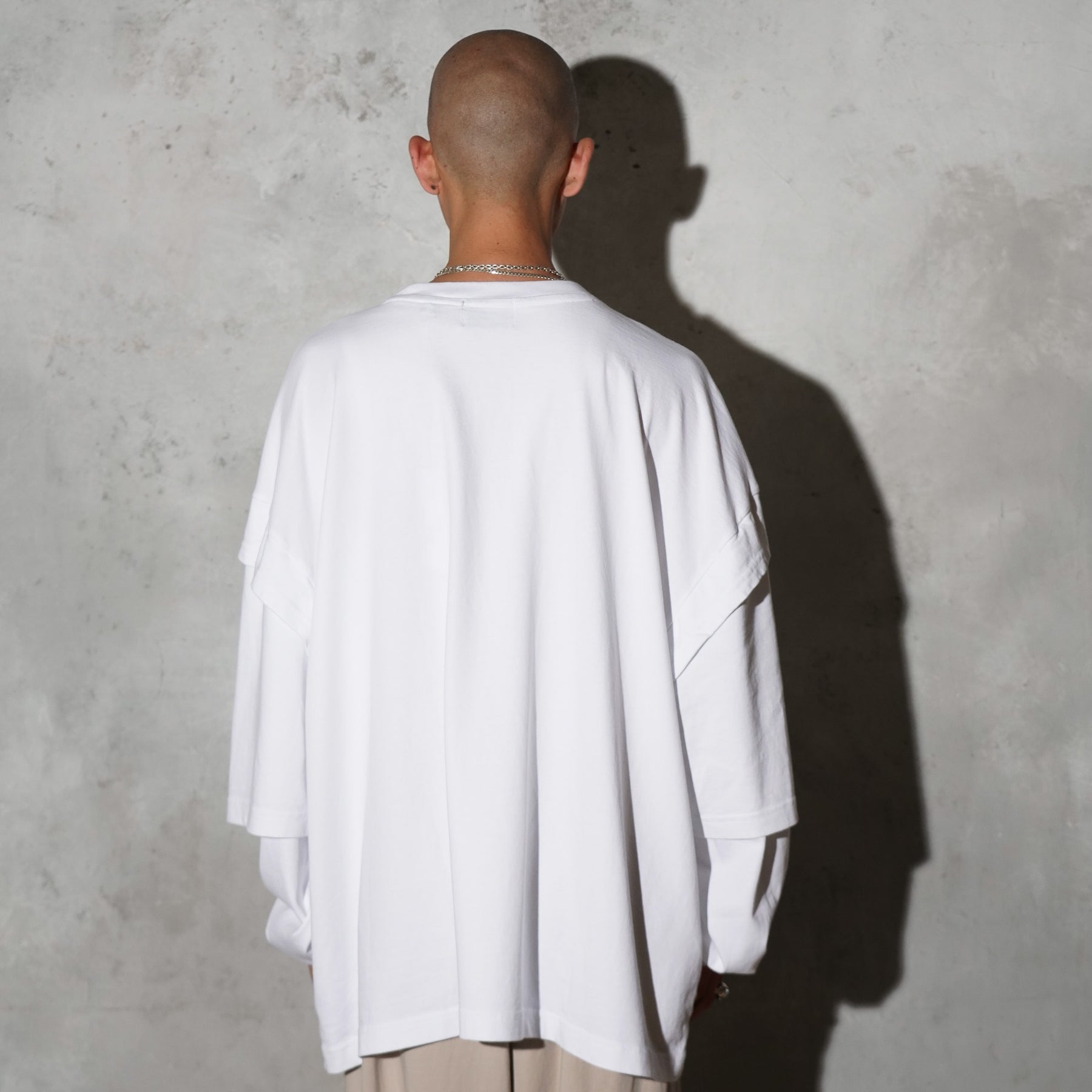 THE MAGUEY / LAYERD SLEEVE T WHITE