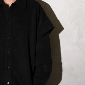 THE MAGUEY / LAYERD SLEEVES SHIRT BLACK