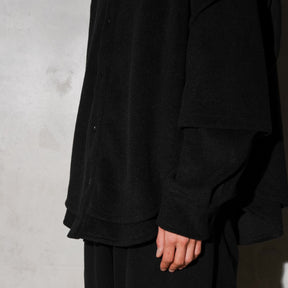 THE MAGUEY / LAYERD SLEEVES SHIRT BLACK