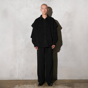 THE MAGUEY / LAYERD SLEEVES SHIRT BLACK