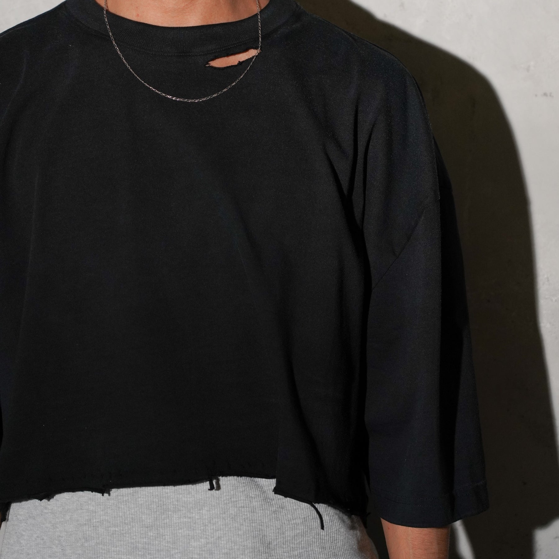 THE MAGUEY / TATTERED SHORT T WASHED BLACK