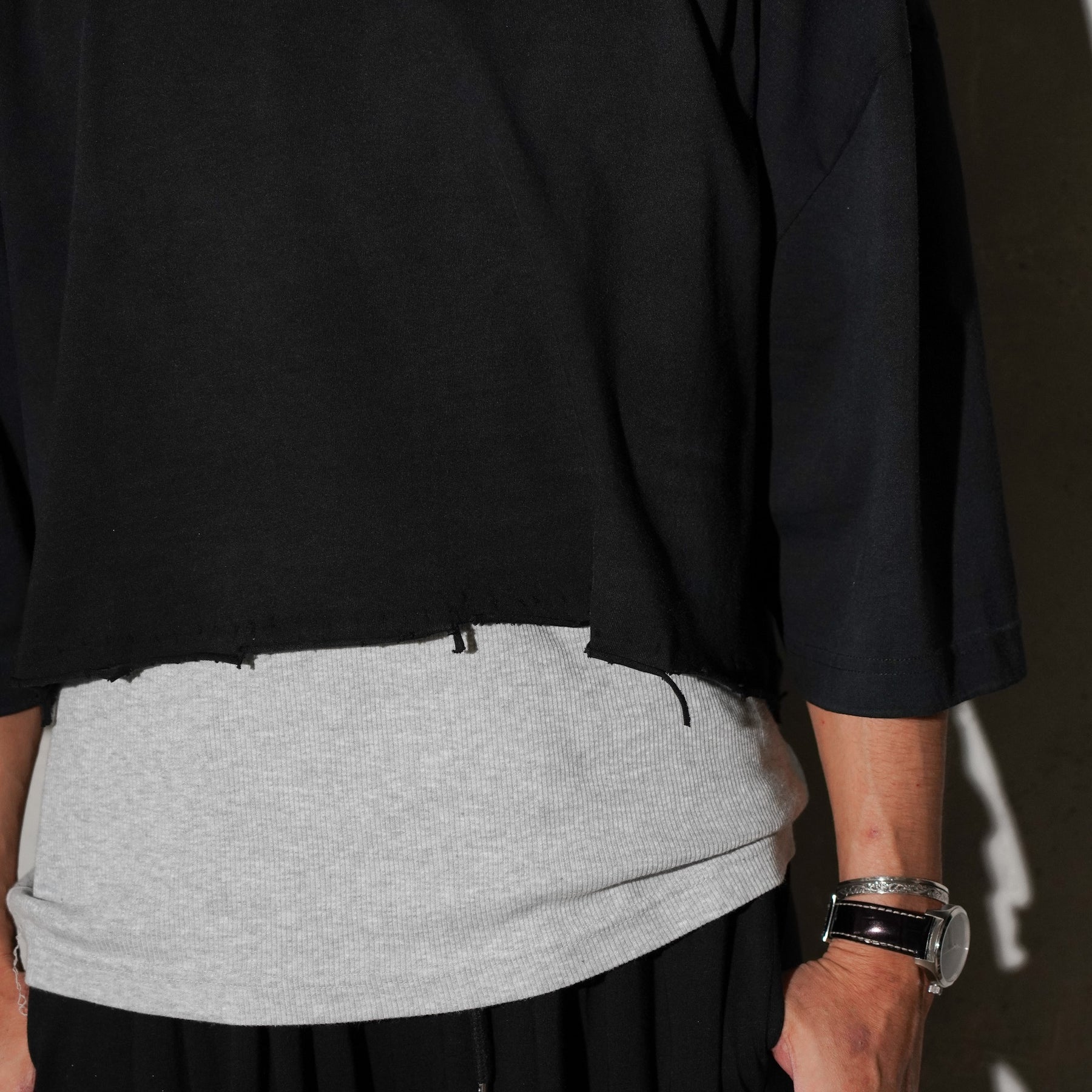 THE MAGUEY / TATTERED SHORT T WASHED BLACK