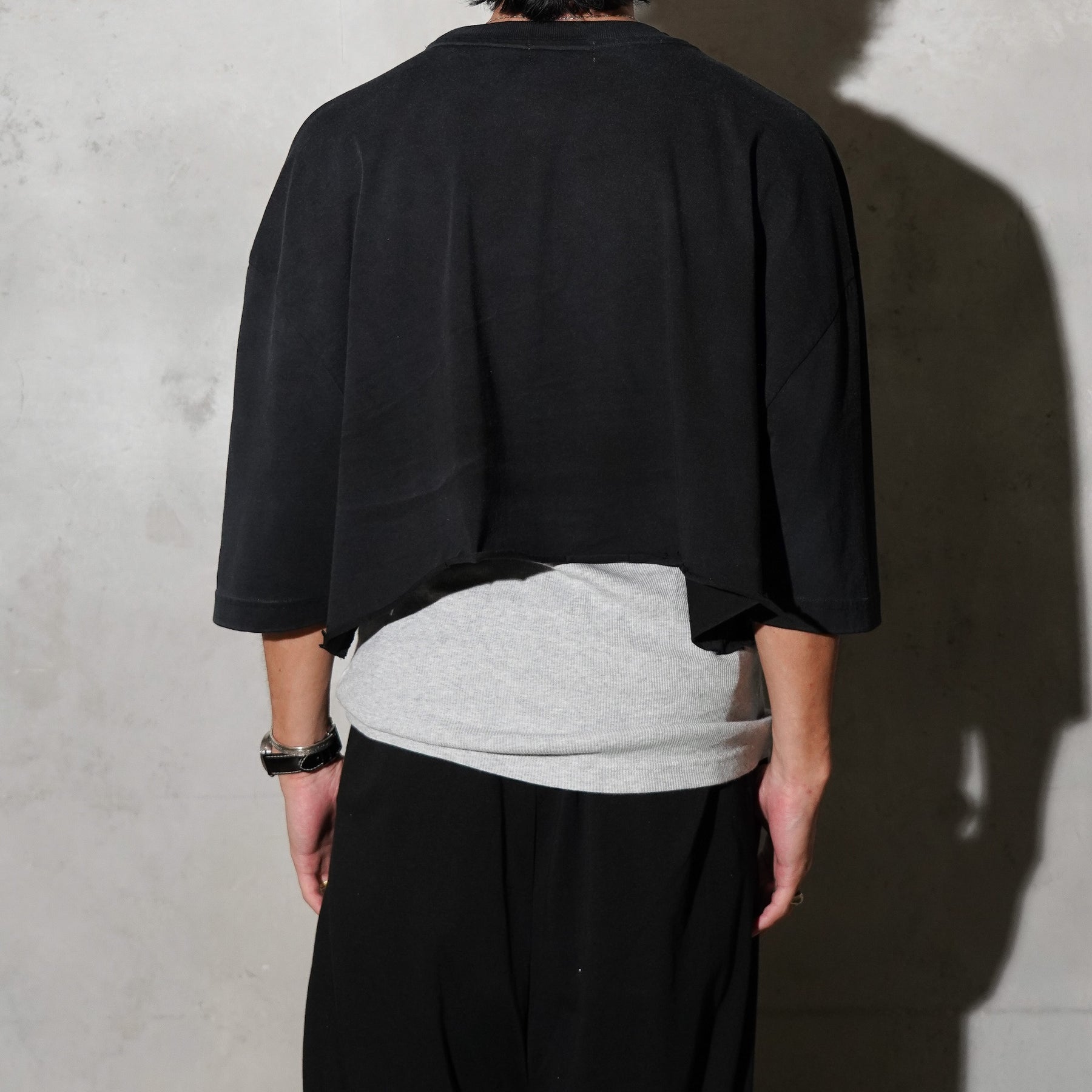 THE MAGUEY / TATTERED SHORT T WASHED BLACK