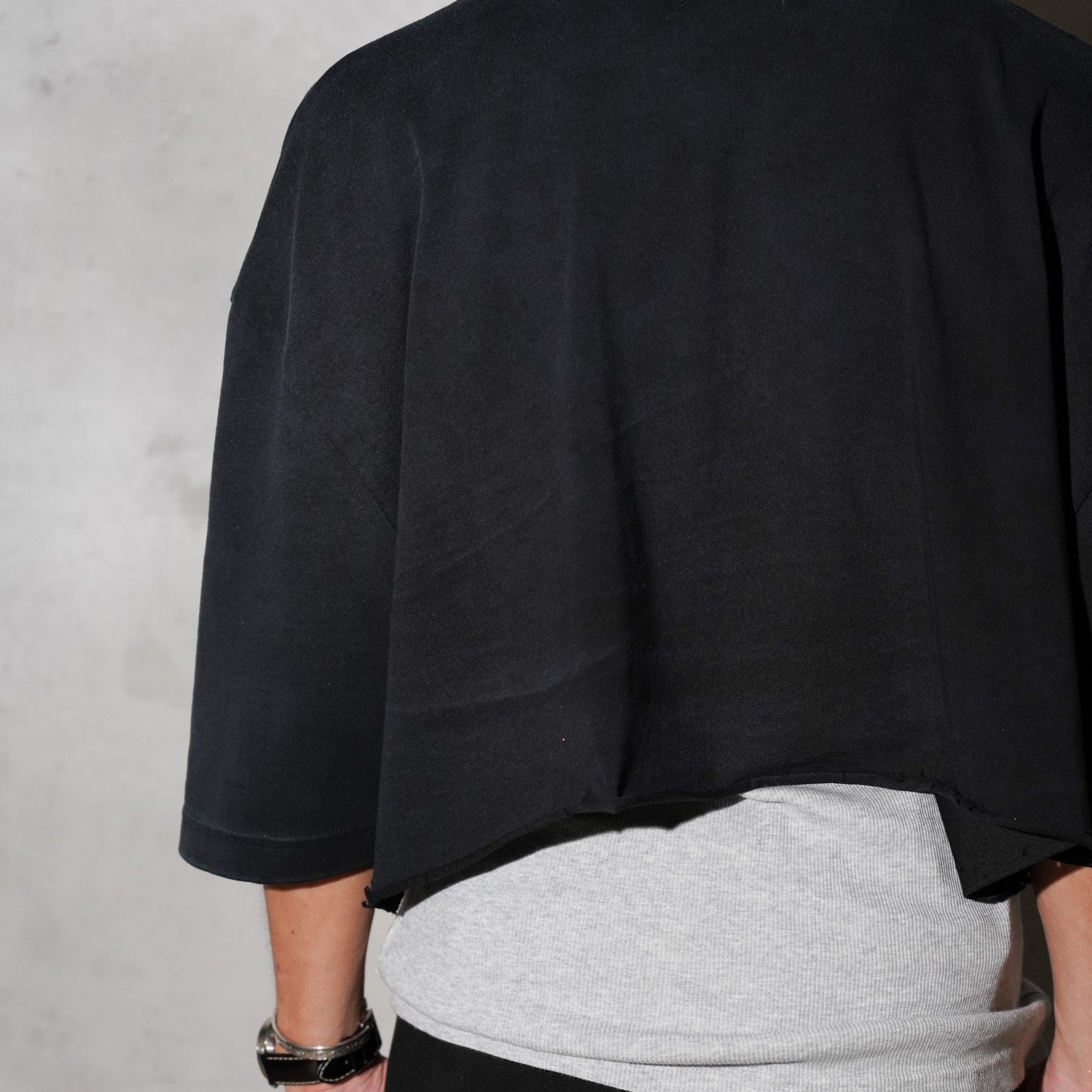 THE MAGUEY / TATTERED SHORT T WASHED BLACK