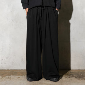 THE MAGUEY / PLEATED PANTS WASHED BLACK