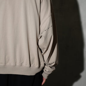 THE MAGUEY / CREW NECK WITH SLEEVES CUT BEIGE