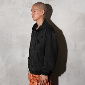 THE MAGUEY / DAMAGE WORK HOODIE BLACK