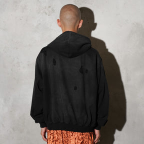 THE MAGUEY / DAMAGE WORK HOODIE BLACK