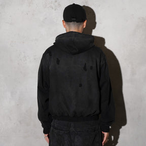 THE MAGUEY / DAMAGE WORK HOODIE BLACK