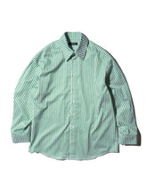 <span style="color: #f50b0b;">Last One</span> TENDER PERSON / STRIPE DRESS SHIRT GREEN STRIPE