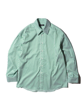 <span style="color: #f50b0b;">Last One</span> TENDER PERSON / STRIPE DRESS SHIRT GREEN STRIPE
