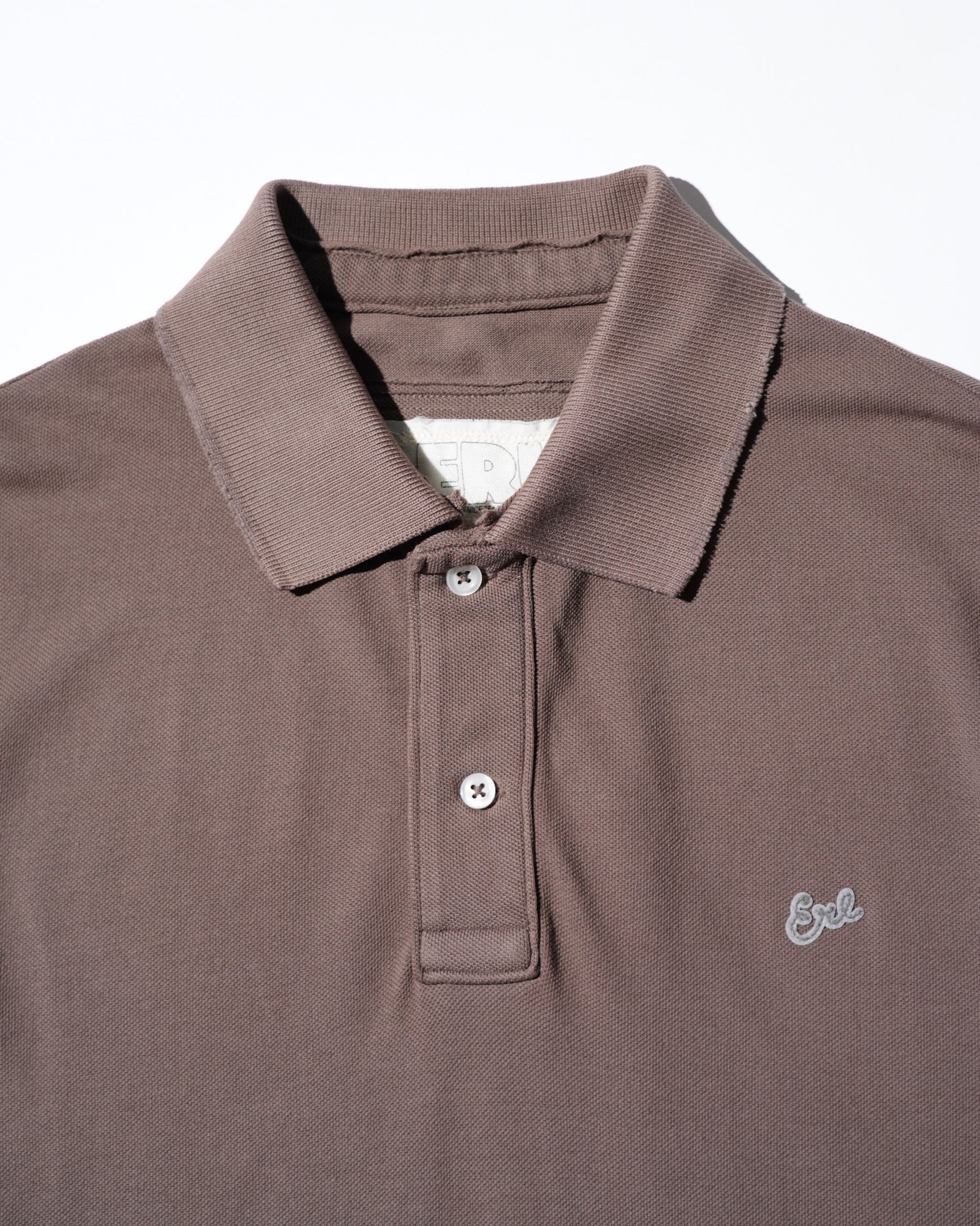 ERL / UNISEX POLO TEE KNIT BROWN 5
