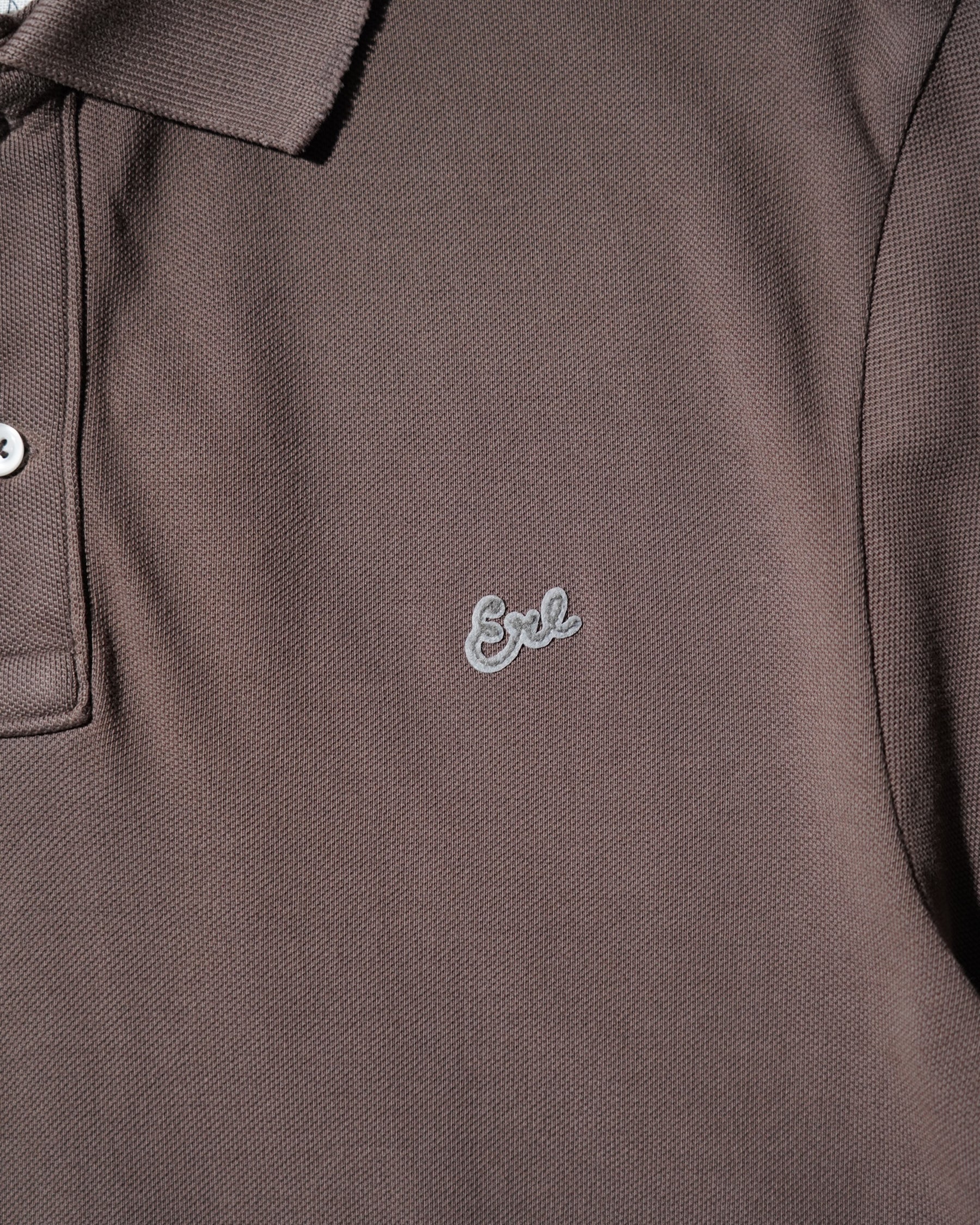 ERL / UNISEX POLO TEE KNIT BROWN 6