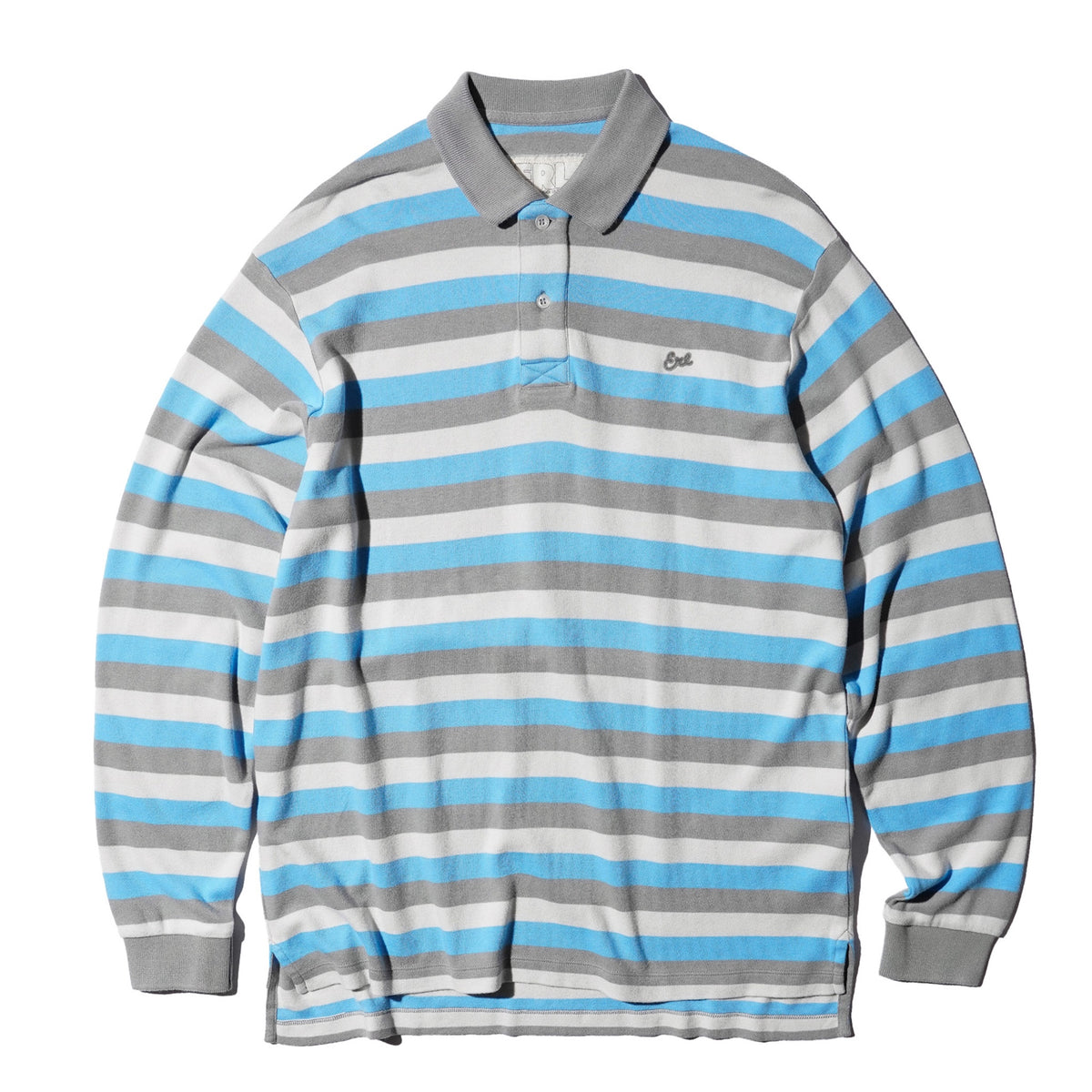 ERL ストライプスリーブ ポロシャツ XS ERL / UNISEX STRIPED LONG SLEEVE POLO KNIT MULTI