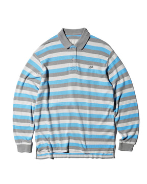 ERL / UNISEX STRIPED LONG SLEEVE POLO KNIT MULTI 1