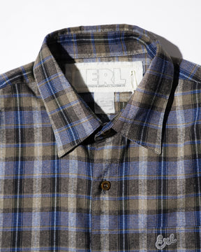 ERL / UNISEX GREY CHECK SHIRT WOVEN GREY CHECK