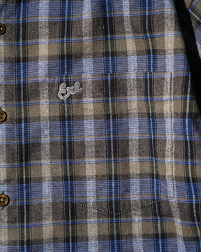 ERL / UNISEX GREY CHECK SHIRT WOVEN GREY CHECK