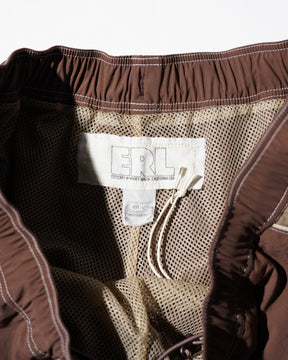 ERL / UNISEX UFO TRACK PANTS WOVEN BROWN 5