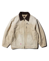 EVISU / EL, VINTAGE CANVAS COVERALL JACKET-LOOSE FIT BEIGE