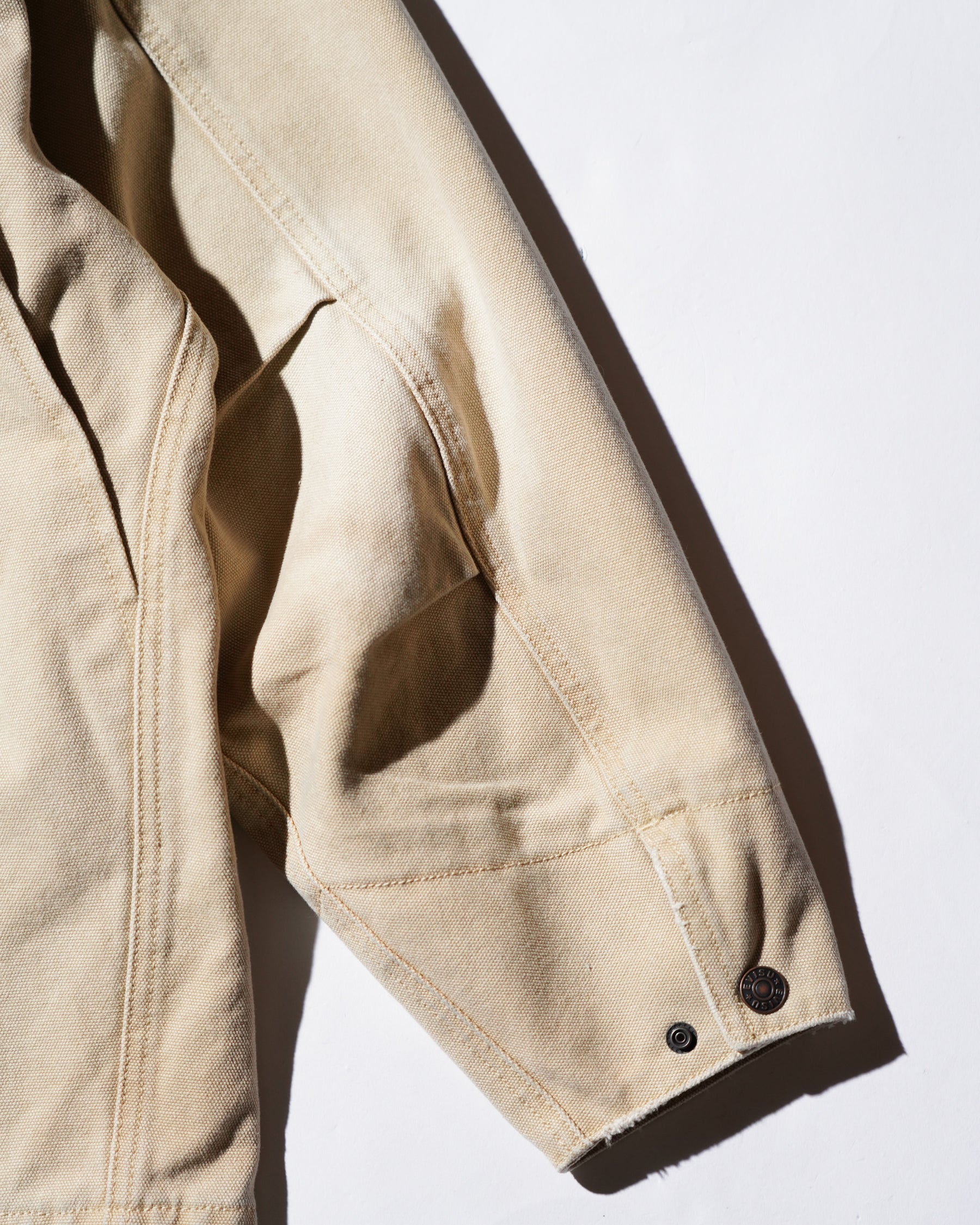 EVISU / EL, VINTAGE CANVAS COVERALL JACKET-LOOSE FIT BEIGE