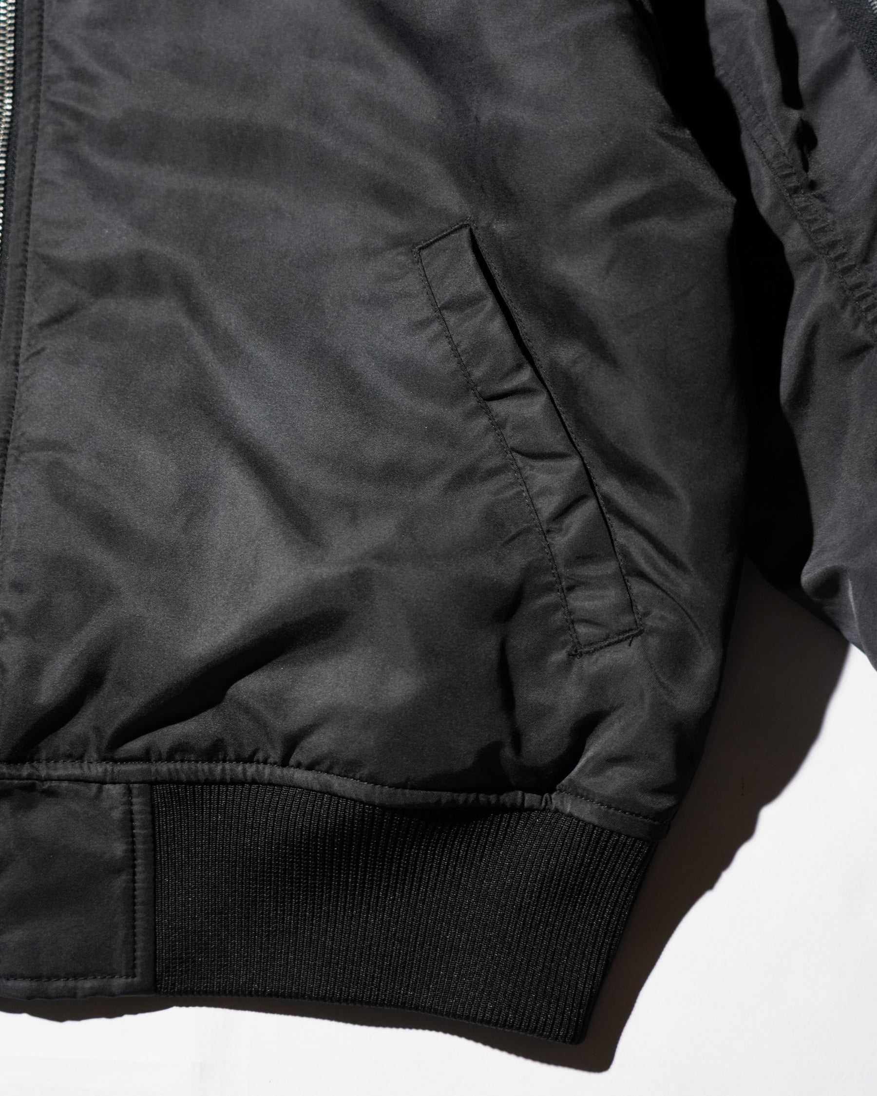 EVISU / EJ, 3M THINSULATE PADDED FIR "DAIKOKU" BOMBER JACKET LOOSE FIT BLACK