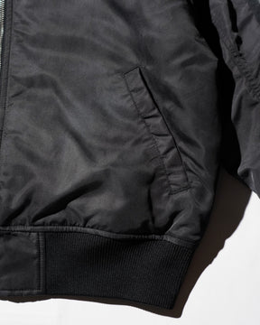 EVISU / EJ, 3M THINSULATE PADDED FIR "DAIKOKU" BOMBER JACKET LOOSE FIT BLACK