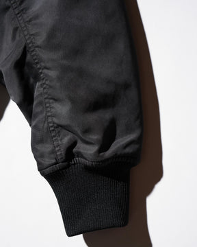 EVISU / EJ, 3M THINSULATE PADDED FIR "DAIKOKU" BOMBER JACKET LOOSE FIT BLACK