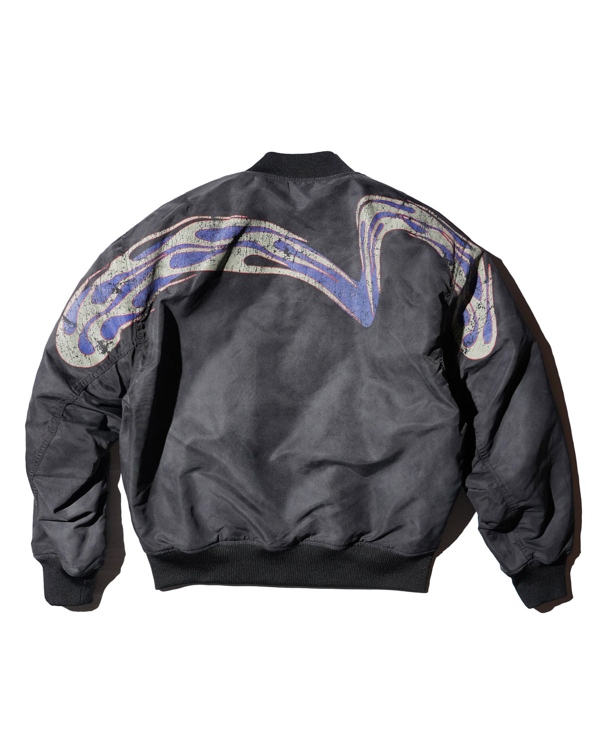 EVISU / EJ, 3M THINSULATE PADDED FIR "DAIKOKU" BOMBER JACKET LOOSE FIT BLACK