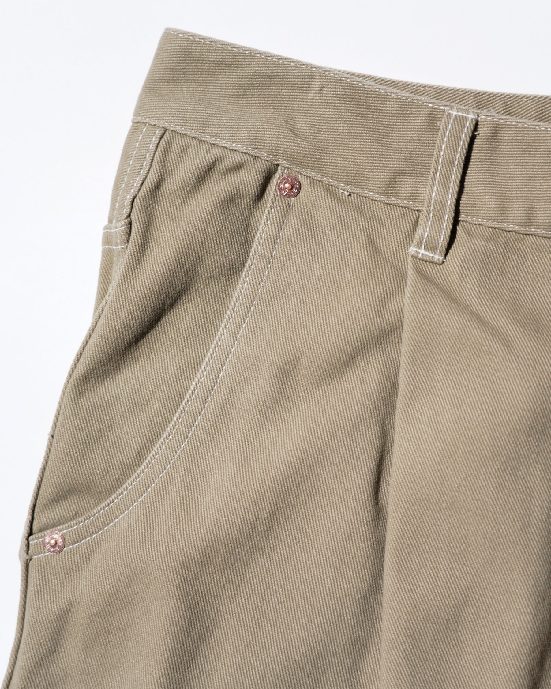 EVISU / HT, BALLON FIT WOVEN PANTS-BALLOON TAUPE