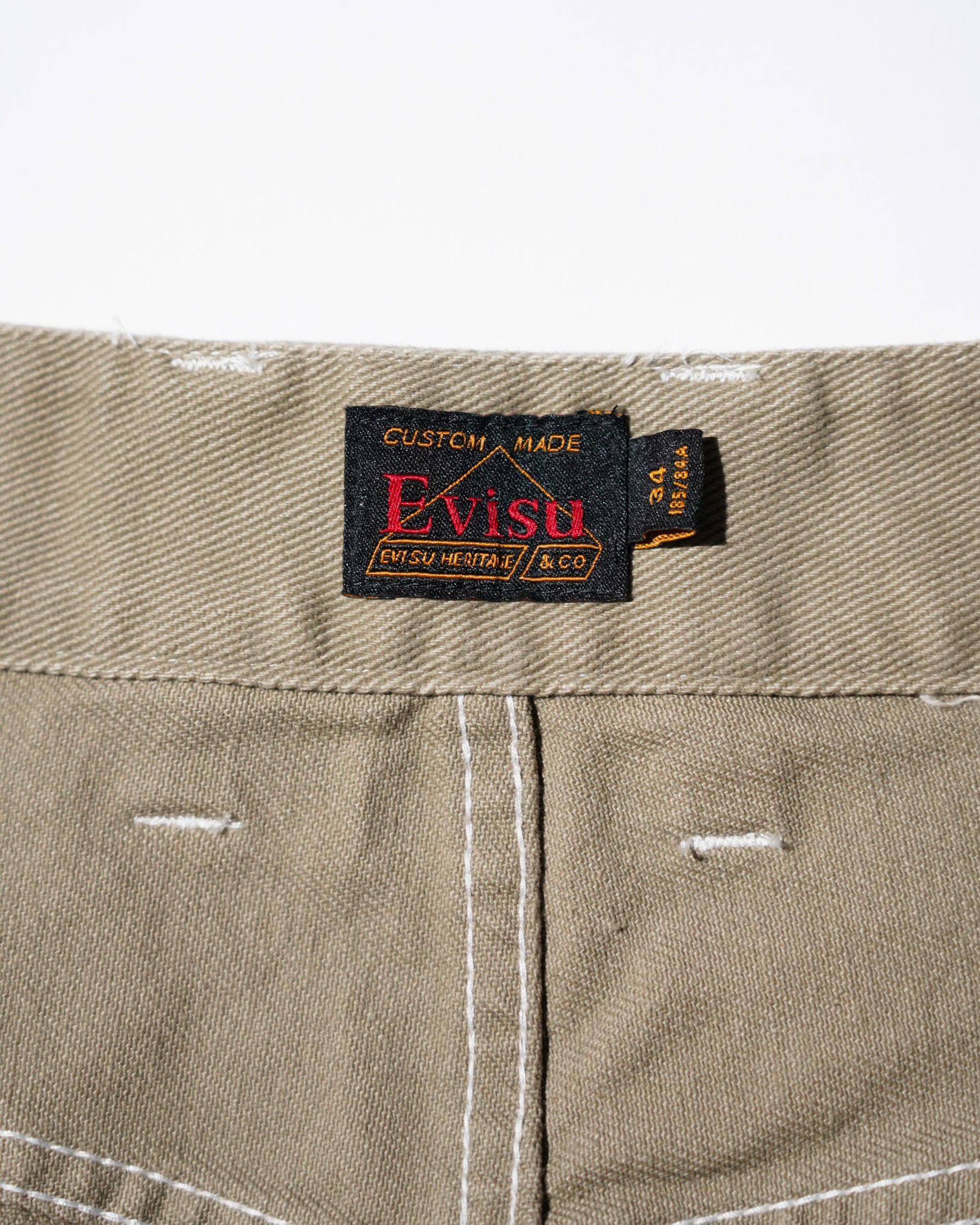 EVISU / HT, BALLON FIT WOVEN PANTS-BALLOON TAUPE